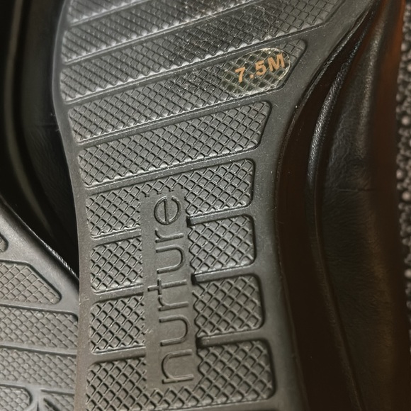 EUC Nurture Black Leather and Animal Print, Cheetah, Wedge Loafers - Picture 8 of 10